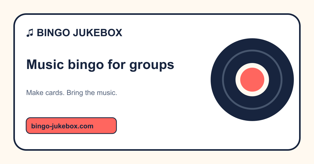 Music Bingo Online for Groups | Bingo Jukebox